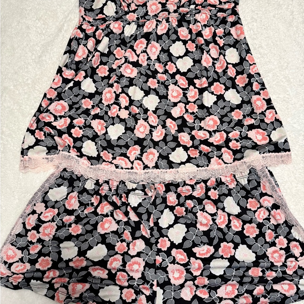 Marilyn Monroe Floral Lace Cami Pajama Set XL Romantic Lounge Sleepwear